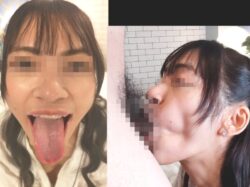 【プレミア元芸能人】【豪華3アングル】過去作No1の長ベロ＆フェラテク!! フォロワー●万人のハーフ美女に1週間溜めた精子を全て
