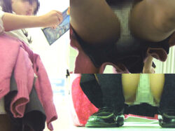 CDショップにて無防備女子の奇跡の棚下パンチラ大成功！