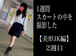 4K【5日間連続で逆さ撮り】4か月ぶり、美形J系のスカートめくり