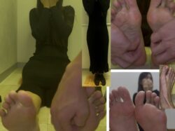 序盤パンチラあり！指長長拭?女激弱24.5cm足裏くすぐり足比べ5分14秒