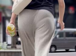《久々に感じたニットパンツの良さ?！清楚系美女のニットパンツ》
