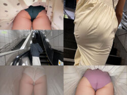 【5日間連続で逆さ撮り】今回も綺麗で色白なお尻を逆さ撮り（3週目）