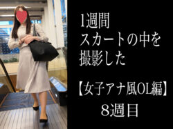 【5日間連続で逆さ撮り】今週も色んな下着でした 女子アナ風OLの帰宅編8週目