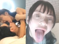 本編顔出し!【元芸能人のプレミアハーフ美女】フォロワー万人のしずかの長いベロで顔舐めさせながらの変態プレイをさせて、1週間溜