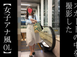 【5日間連続で逆さ撮り】今週は珍しい形のエロ下着を穿いて出勤してました 女子アナ風OL編9週目