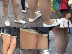 ムダ毛脚シリーズ〉 パンスト脚、生足に生々しいムダ毛脚女子3人分！