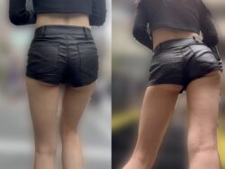 モデルのようなスタイルのセクシーショーパンお姉さん