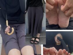 30代主婦美女激弱24.5cm足裏くすぐり両足比べ！5分27秒