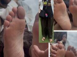 真矢みき似美女激弱25cm足裏脇くすぐり両足くらべ！5分41秒