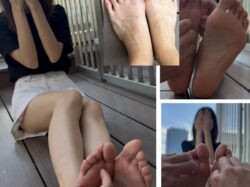 絶叫！足裏モデル美女さんごさん24.5cm激弱ネイル足裏くすぐり両足くらべ！6分3秒