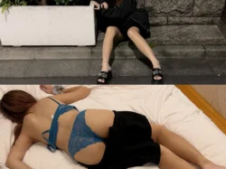 「やめてあげないよ」手マンで連続イキする乳首ピン立ちギャル　うっすら透ける総レース下着を剥ぎ取り正常位＆立ちバック