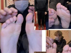 実寸も26cm！165cm美女激弱蒸れ足裏くすぐり両足比べ！6分2秒